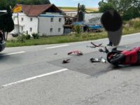 Verkehrsunfall – PKW gegen Motorrad