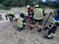 Übung – Brand Motorrad & Verschüttete Person